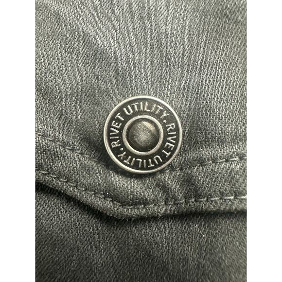 Rivet Utility Size Small Powerhouse Denim Jumpsuit Black $425 MSRP Designer RARE - Picture 9 of 16